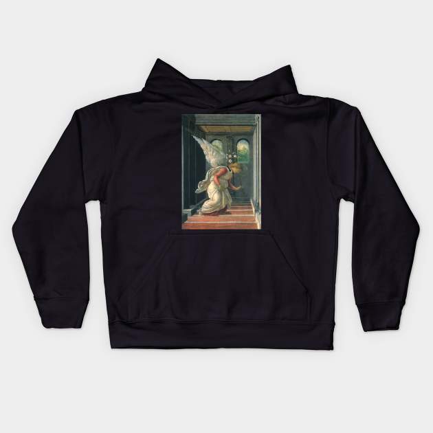 The Annunciation by Sandro Botticelli Kids Hoodie by MasterpieceCafe